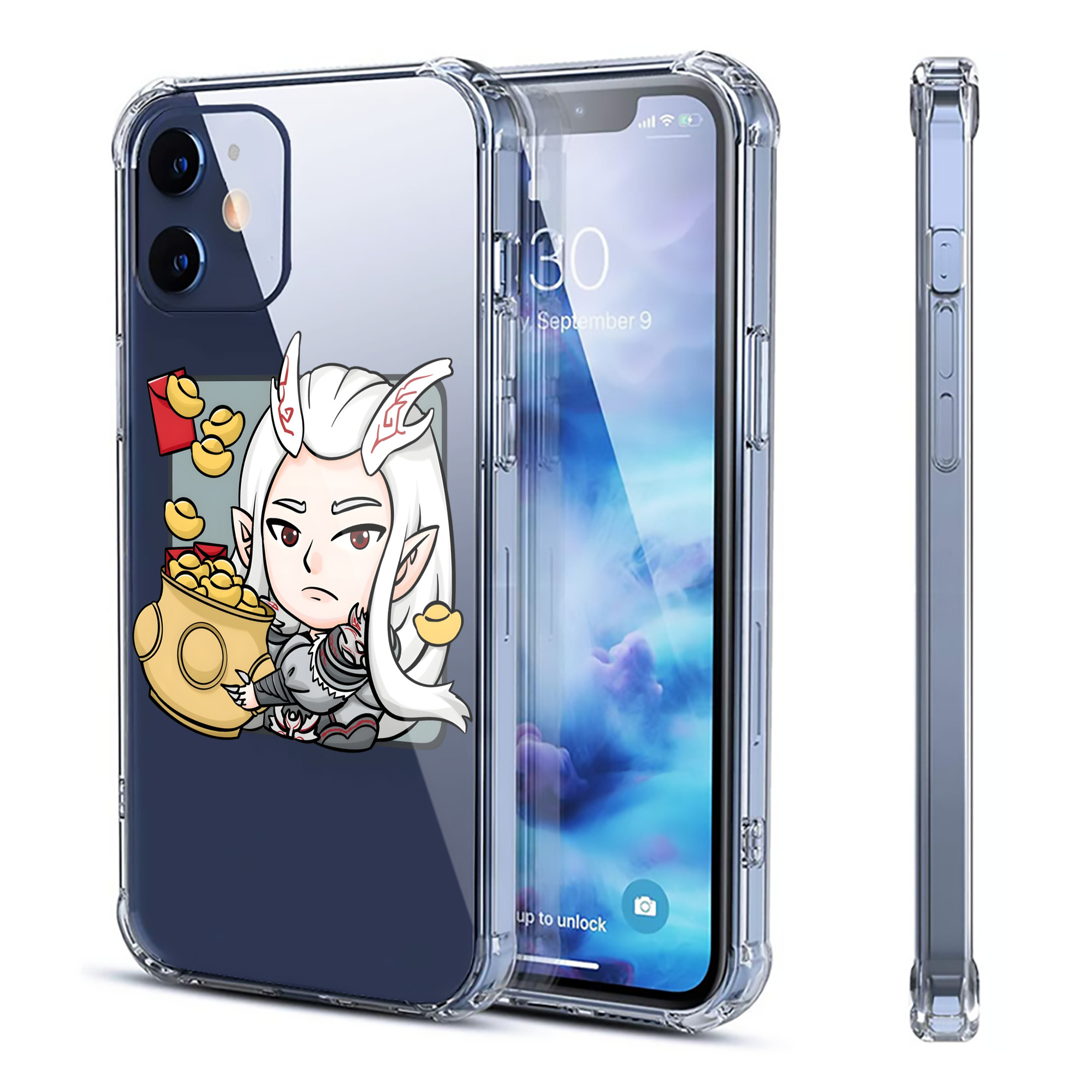 （画像用） Ne Zha 2 ナタ 魔童の大暴れ 【iPhone 12シリーズ対応】透明スマホケース（クリアソフトケース）